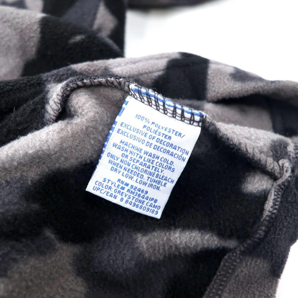 STARTER ハーフジップ フリースジャケット 3XL グレー ブラック カモフラ ポリエステル ビッグサイズ