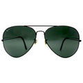 Ray-Ban USA 80s Bausch & Lomb Classic Metal Sunglasses Teardrop Black Double Bridge B&L Vintage