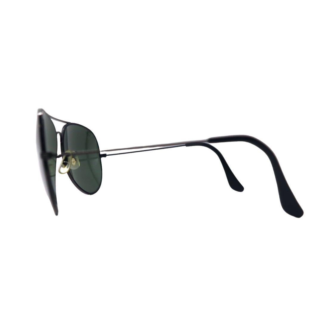 Ray-Ban USA 80s Bausch & Lomb Classic Metal Sunglasses Teardrop Black Double Bridge B&L Vintage