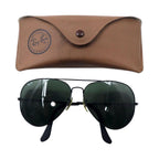 Ray-Ban USA 80s Bausch & Lomb Classic Metal Sunglasses Teardrop Black Double Bridge B&L Vintage