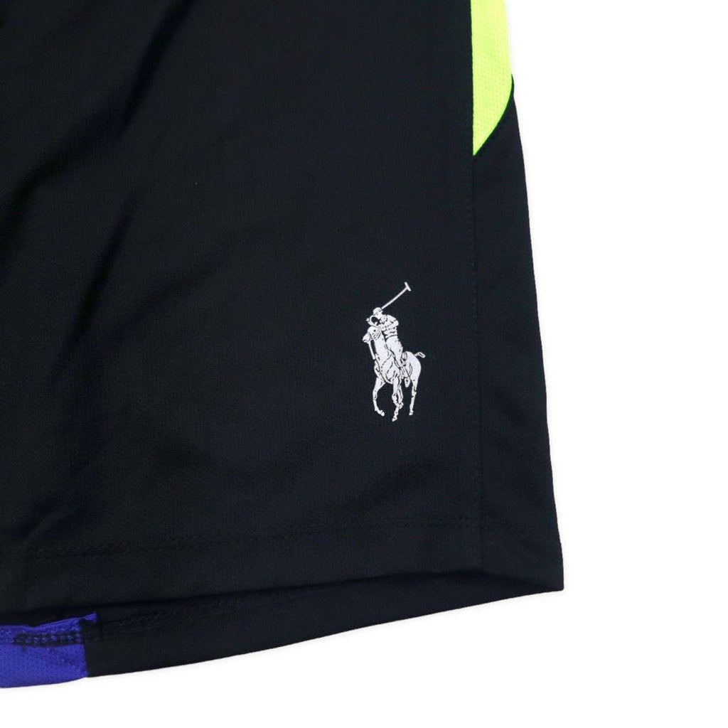 POLO RALPH LAUREN Short Game Pants Half Pants L Black Polyester Side Line Small Pony Unused Item