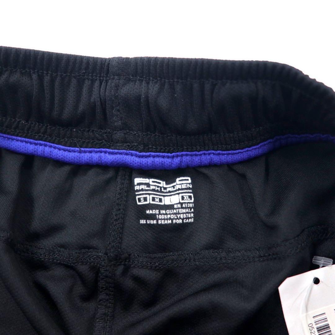 POLO RALPH LAUREN Short Game Pants Half Pants L Black Polyester Side Line Small Pony Unused Item