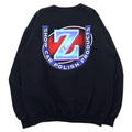 Hanes 90's Printed Sweatshirt M Black Cotton Brushed Back Zaino Back Print Made in Mexico