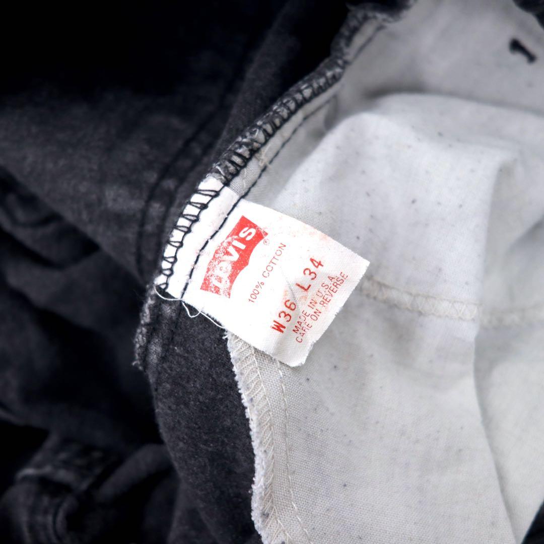 Made in USA Levi's 90's Tapered Black Denim Pants 550 Black 36 Orange Tab 40550-4159 Loose Fit