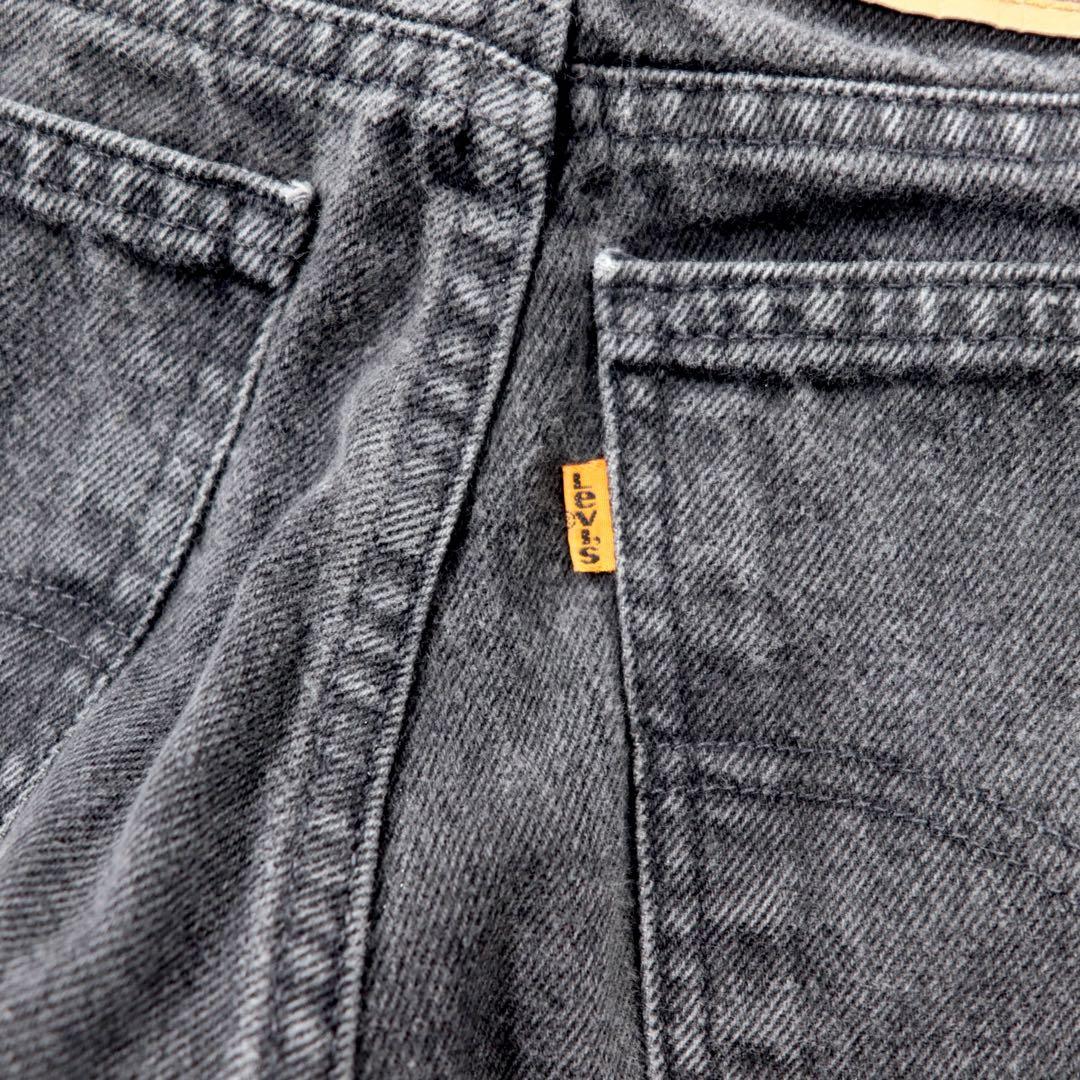 Made in USA Levi's 90's Tapered Black Denim Pants 550 Black 36 Orange Tab 40550-4159 Loose Fit