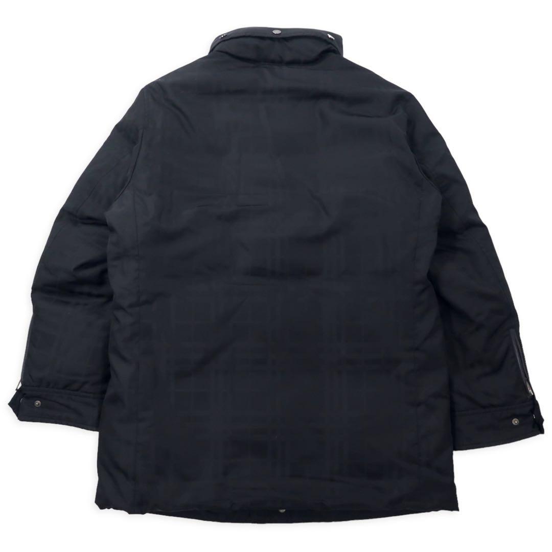 BURBERRY Shadow Check Down Jacket M Black Nova Check Hood Retractable BBN77-723-09