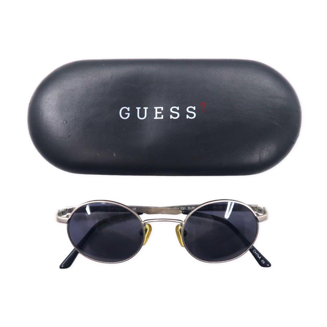 GUESS Metal Frame Sunglasses, Round, Silver, GU 731 SUN 302-3 44-21-135