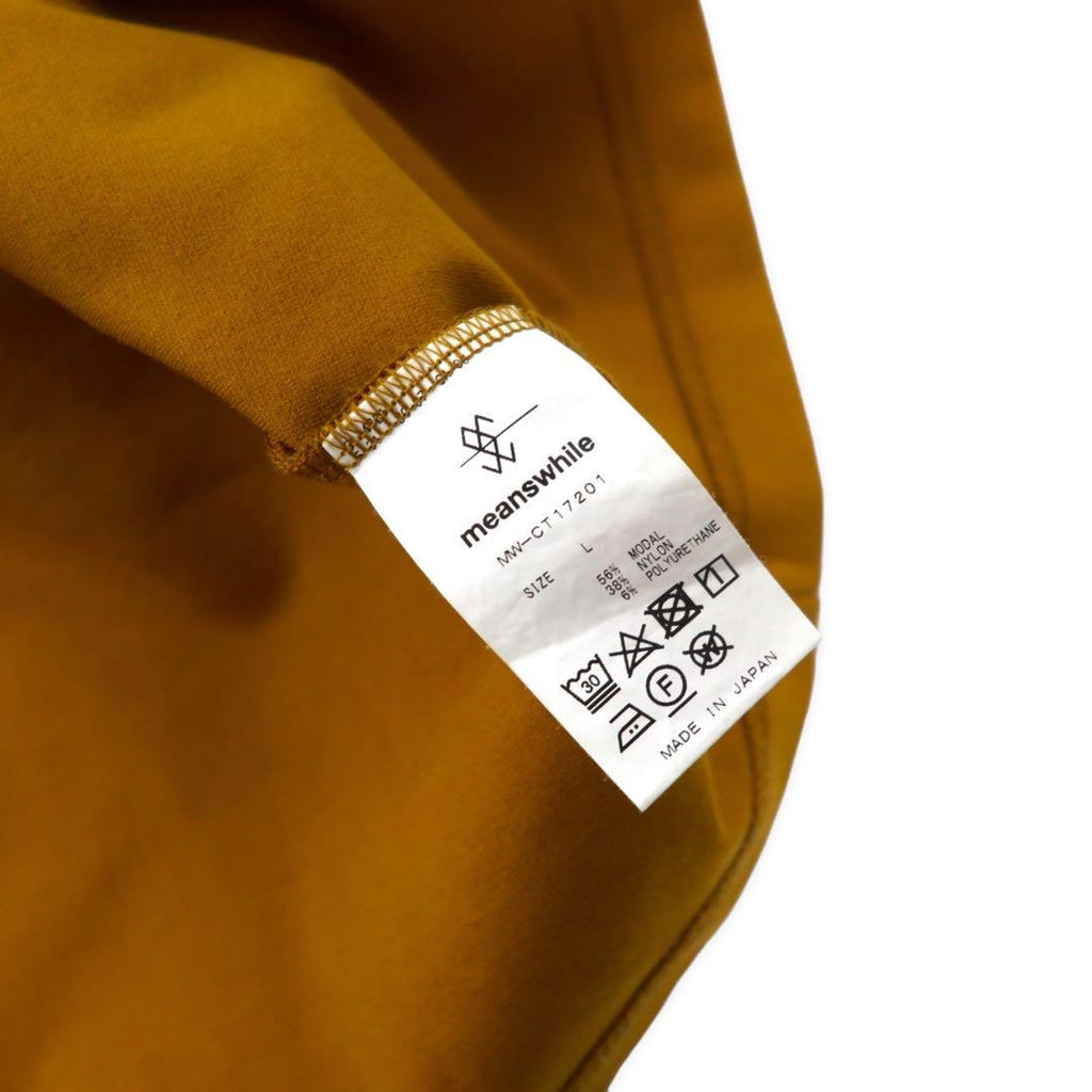 meanswhile High neck cut and sew L Double Jersey High-necked Rayon Yellow Made in Japan