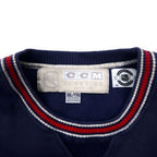 CCM CLASSICS Ribline Sweat XXL Navy Cotton Brushed Lining NHL BLUE JACKETS Big Size