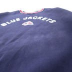 CCM CLASSICS Ribline Sweat XXL Navy Cotton Brushed Lining NHL BLUE JACKETS Big Size