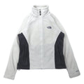 THE NORTH FACE Full Zip Fleece Jacket S White Polyester One Point Logo Embroidery TKA200