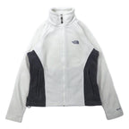 THE NORTH FACE Full Zip Fleece Jacket S White Polyester One Point Logo Embroidery TKA200