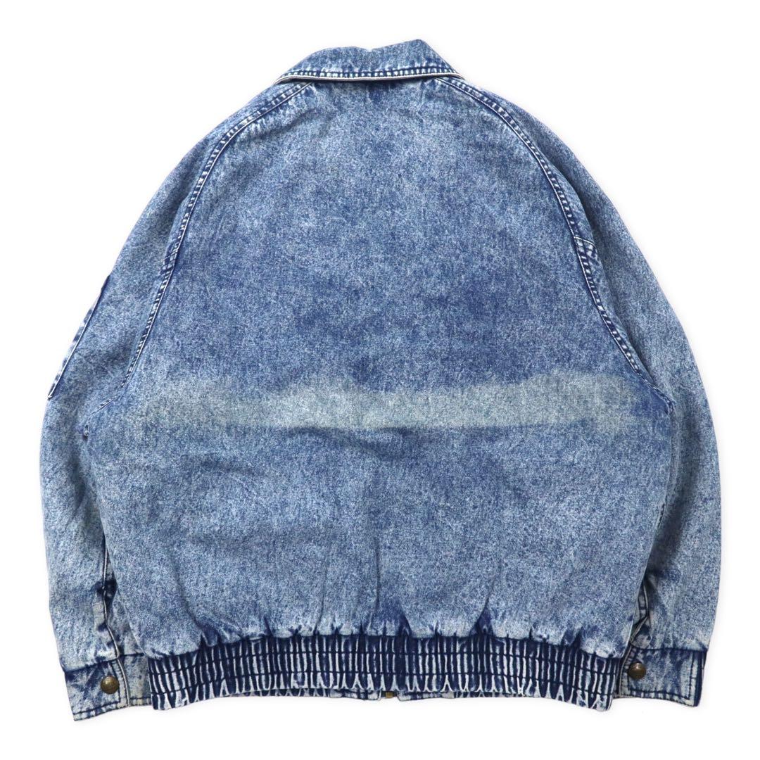 BOBSON 90's Denim Bomber Jacket M Blue Chemical Wash