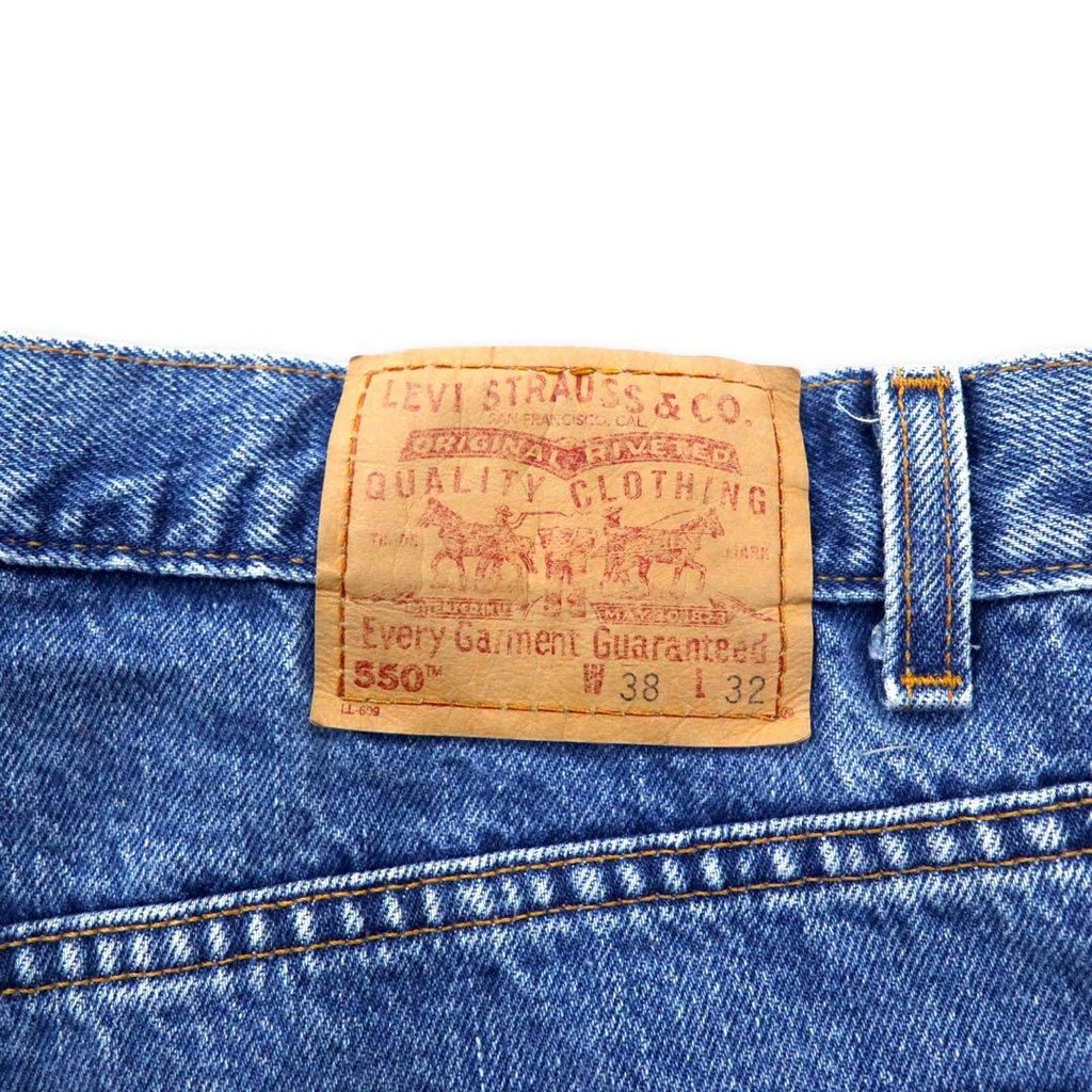 Levi's USA Made 550 Wide Baggy Tapered Denim Pants 38 Blue Ice Wash 550-4891 Relaxed Fit RELAXED FIT