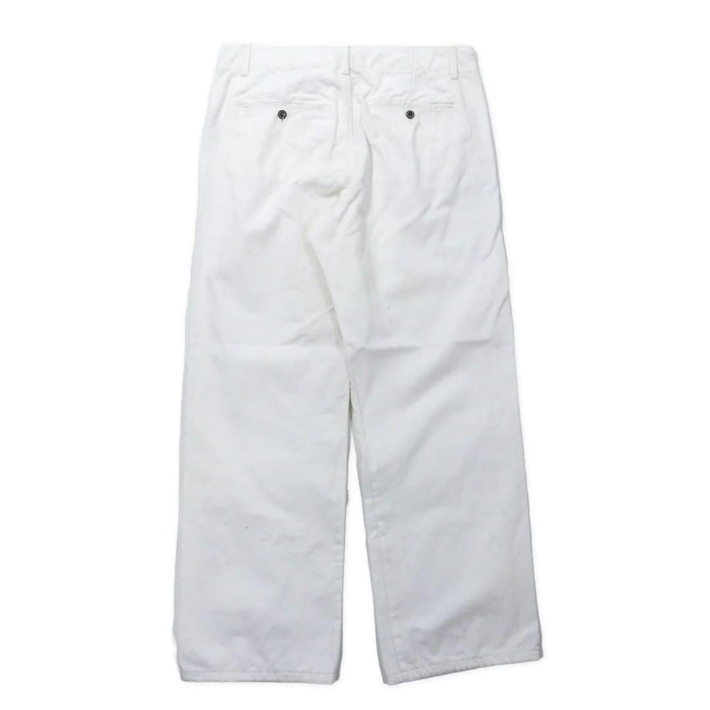 GOLDEN GOOSE DELUXE BRAND Made in Italy Wide Chino Pants S White Cotton