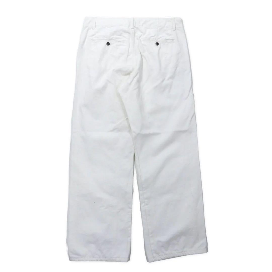 GOLDEN GOOSE DELUXE BRAND Made in Italy Wide Chino Pants S White Cotton