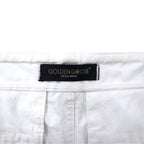 GOLDEN GOOSE DELUXE BRAND Made in Italy Wide Chino Pants S White Cotton