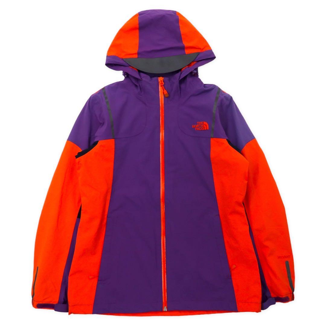 THE NORTH FACE Soft Shell Parka M Purple Orange Nylon HYVENT Waterproof Breathable Logo Embroidery Waterproof Zip