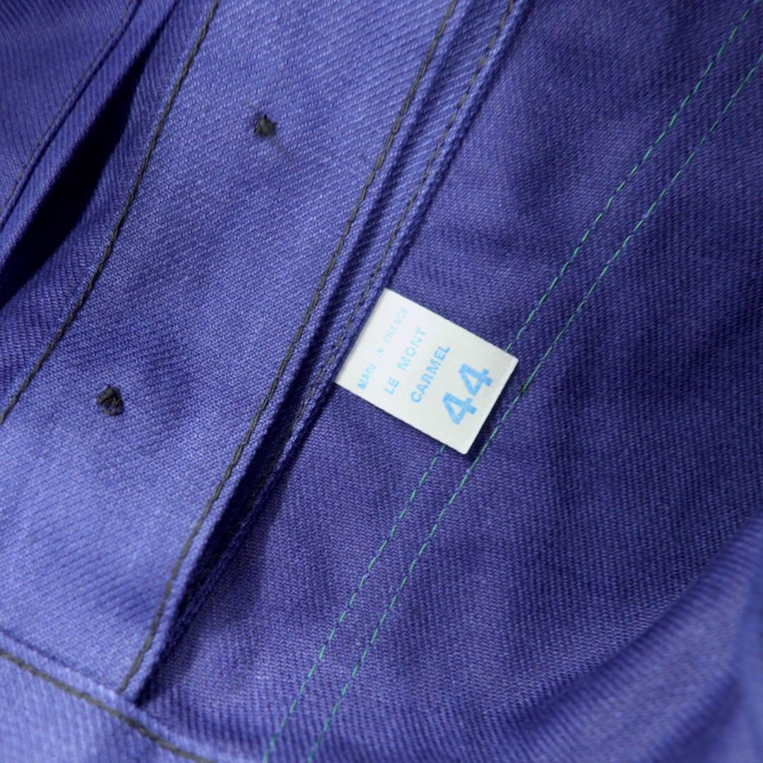 Vintage French Work Overall 60年代 ユーロワーク フレンチ オーバーオール 44 ブルー コットン aileeジップ フランス製