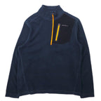 Eddie Bauer Half Zip Fleece Jacket M Navy Polyester One Point Logo Embroidery Cloud Layer Pro 1/4 Zip Jacket EM31LK119