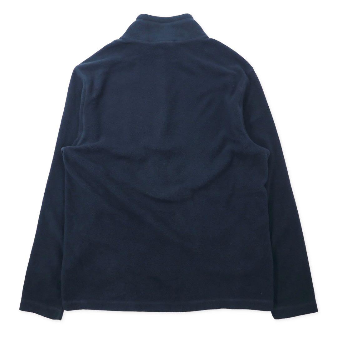 Eddie Bauer Half Zip Fleece Jacket M Navy Polyester One Point Logo Embroidery Cloud Layer Pro 1/4 Zip Jacket EM31LK119