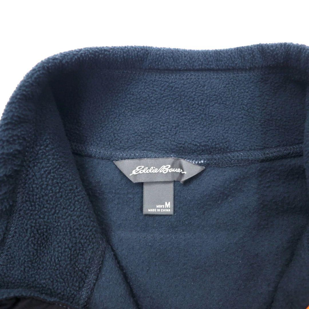 Eddie Bauer Half Zip Fleece Jacket M Navy Polyester One Point Logo Embroidery Cloud Layer Pro 1/4 Zip Jacket EM31LK119