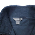 Eddie Bauer Half Zip Fleece Jacket M Navy Polyester One Point Logo Embroidery Cloud Layer Pro 1/4 Zip Jacket EM31LK119
