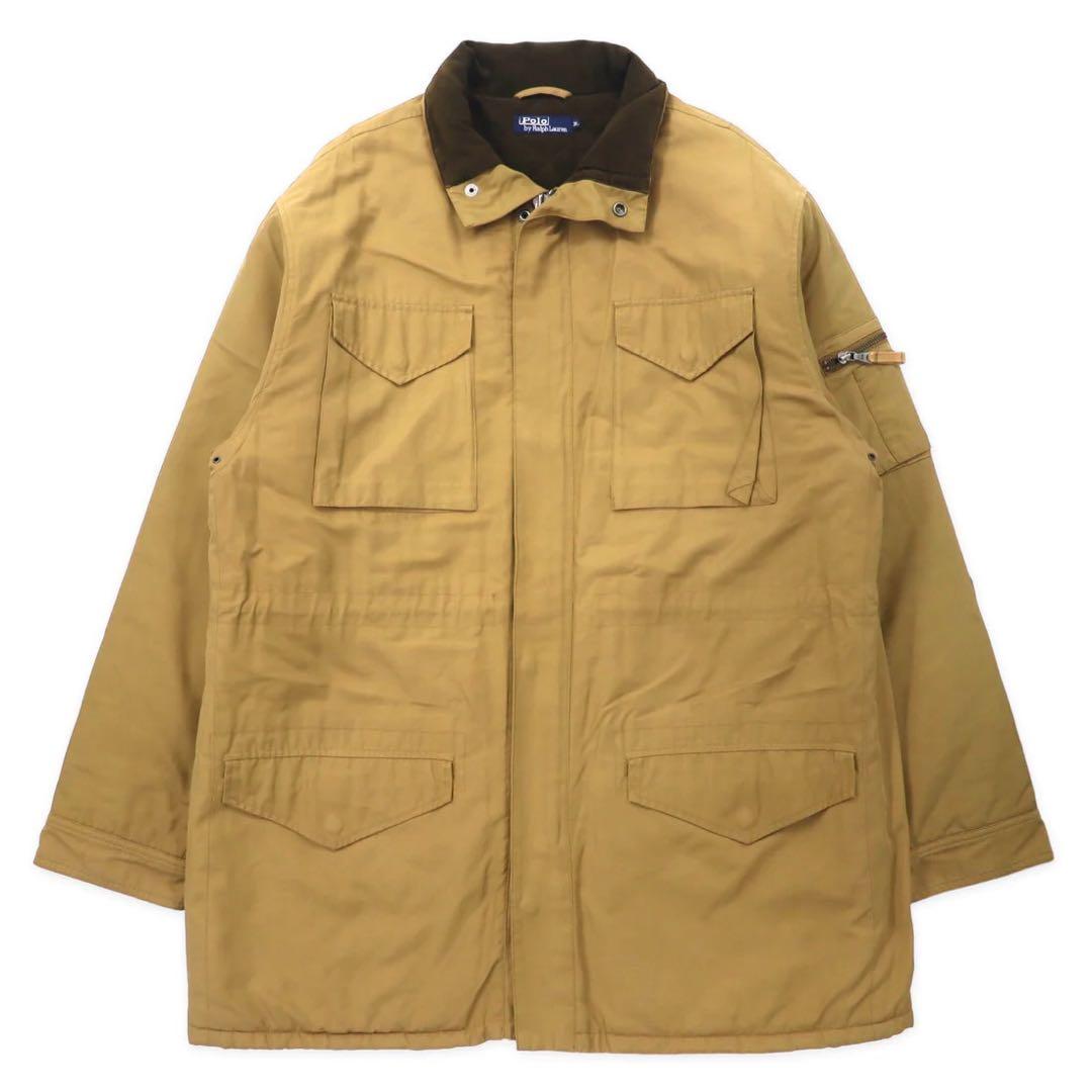 Polo by Ralph Lauren Field Jacket 3L Beige Cotton Nylon Quilted Liner Drawcord