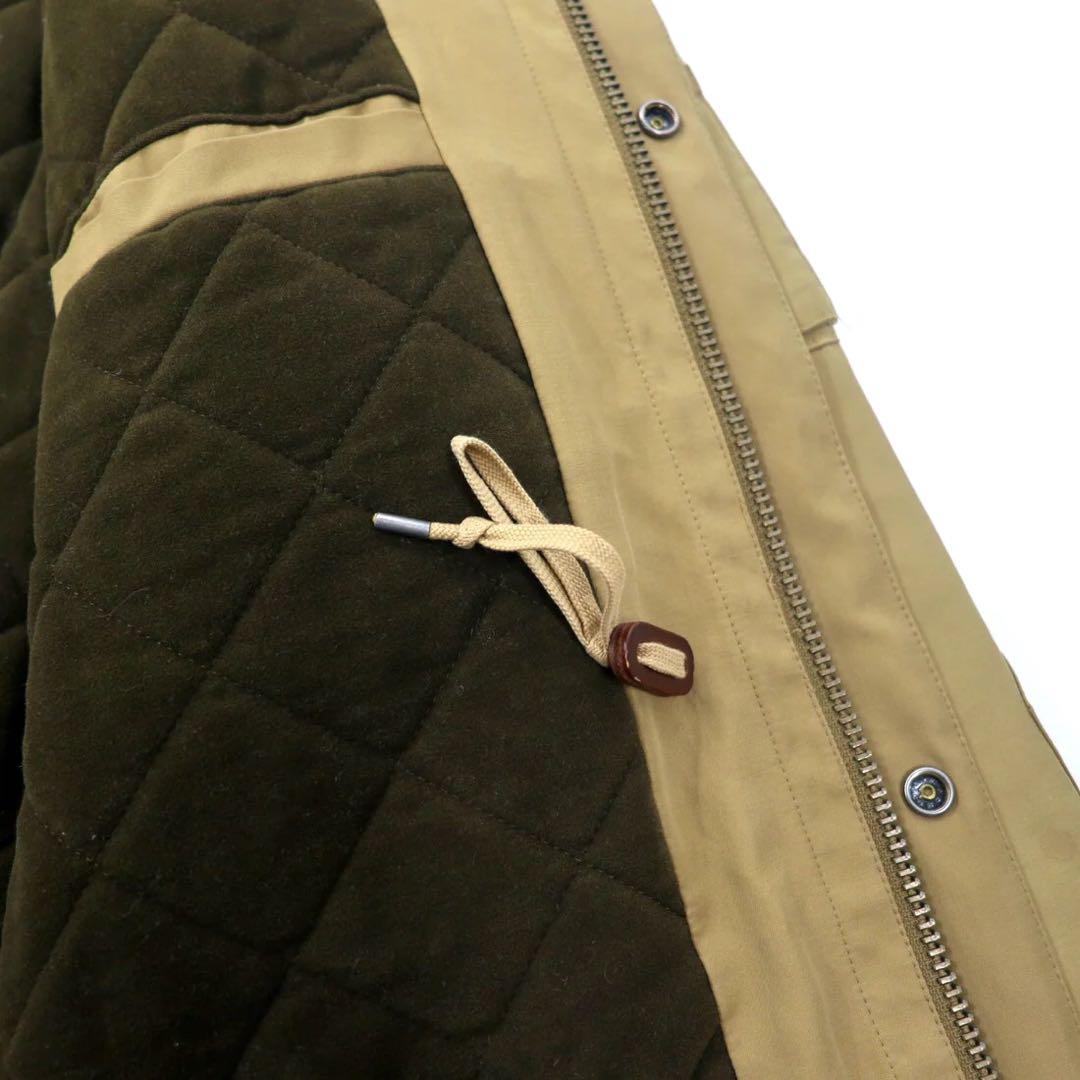 Polo by Ralph Lauren Field Jacket 3L Beige Cotton Nylon Quilted Liner Drawcord