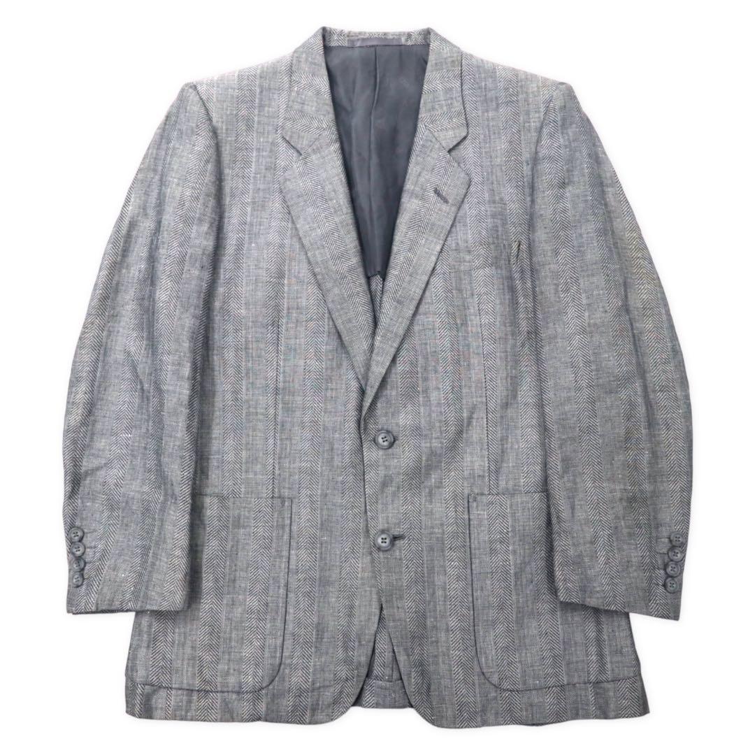 Christian Dior MONSIEUR リネン 2B テーラードジャケット M グレー コットン オールド