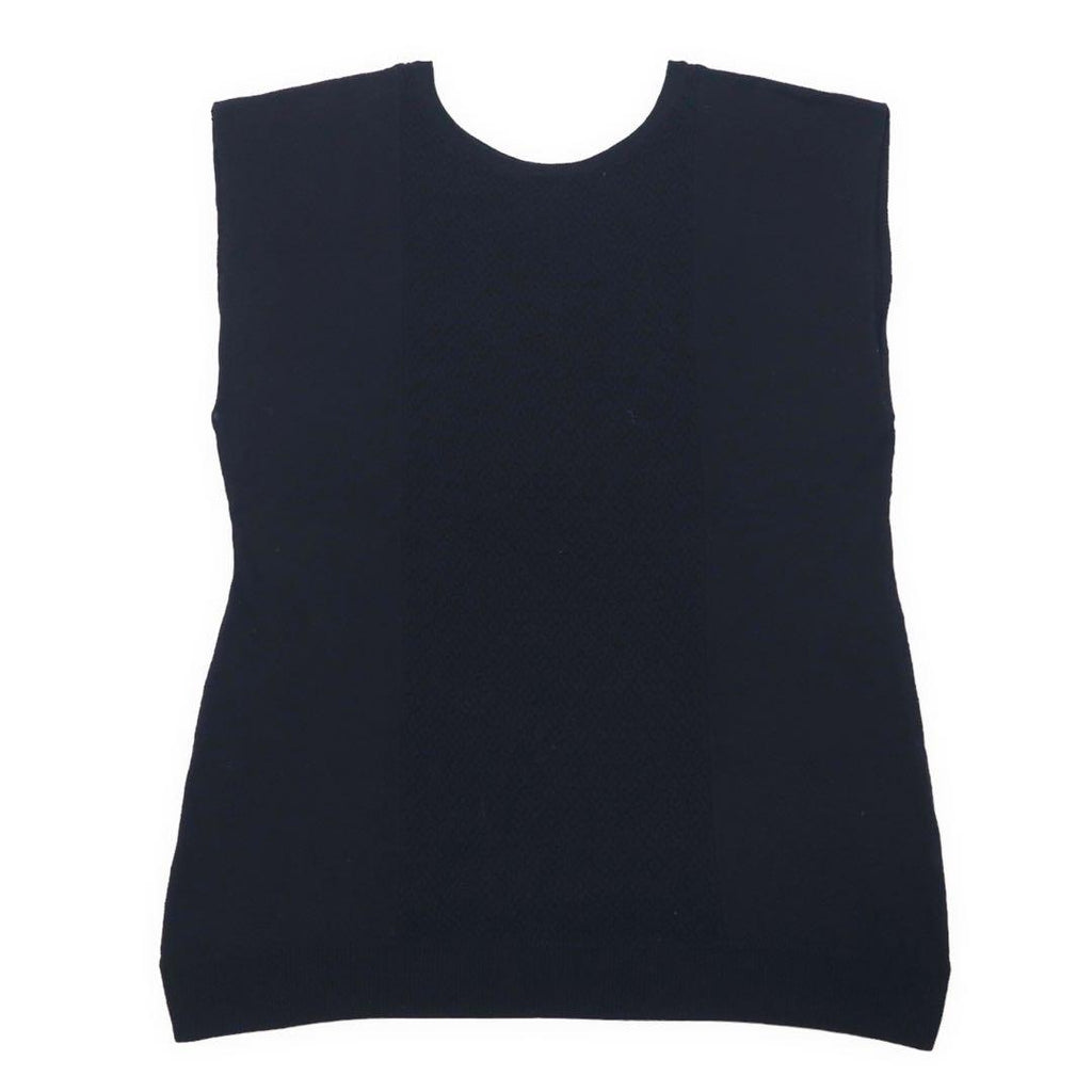 Y's for living Ensemble Lace Switch Rayon Knit Cardigan Sleeveless Top FREE Black