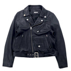 FREAK'S STORE Double Riders Jacket S Black Sheep Leather Lamb Leather Shearling Collar Detachable IDEAL Zip