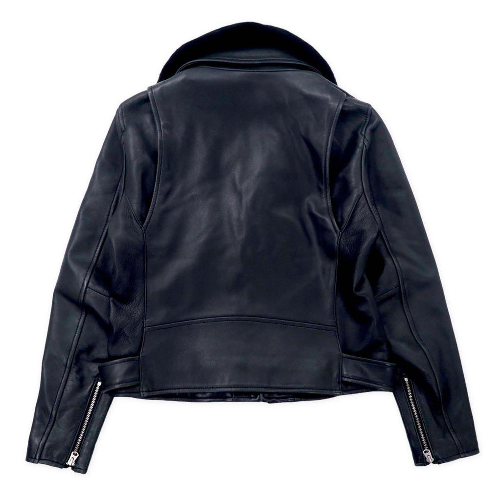 FREAK'S STORE Double Riders Jacket S Black Sheep Leather Lamb Leather Shearling Collar Detachable IDEAL Zip