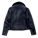 FREAK'S STORE Double Riders Jacket S Black Sheep Leather Lamb Leather Shearling Collar Detachable IDEAL Zip