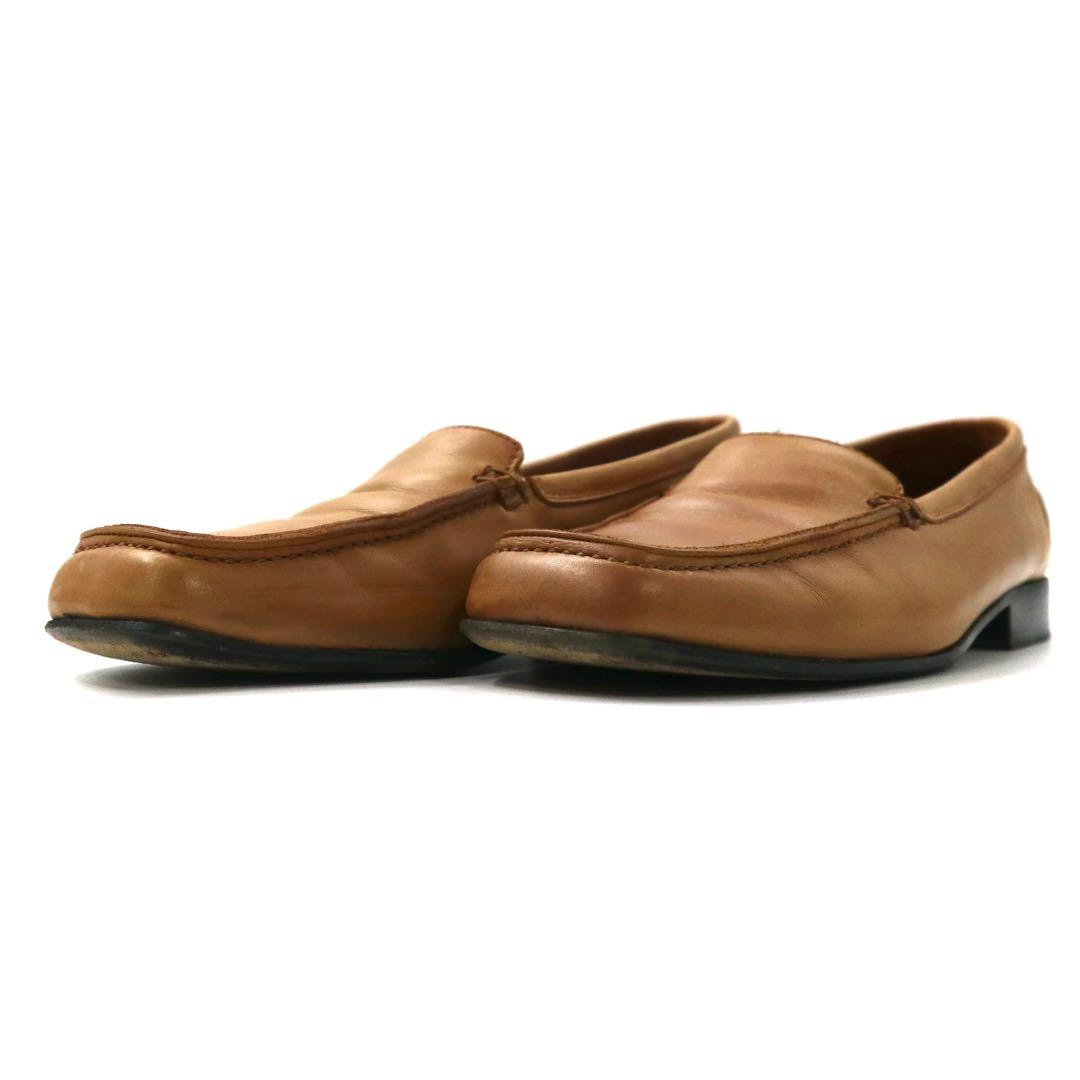 CELINE slip-on loafers 22cm beige leather made in Italy