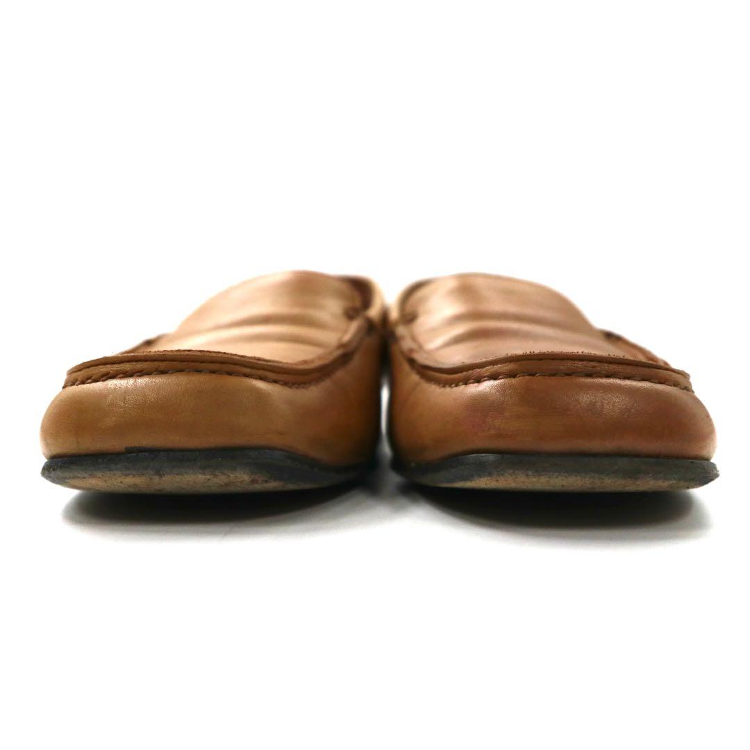 CELINE slip-on loafers 22cm beige leather made in Italy
