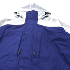 Columbia 3WAY Mountain Parka M Gray Navy Nylon Water Repellent Drawcord Fleece Liner Removable Hood VERTEX JACKET WM7892