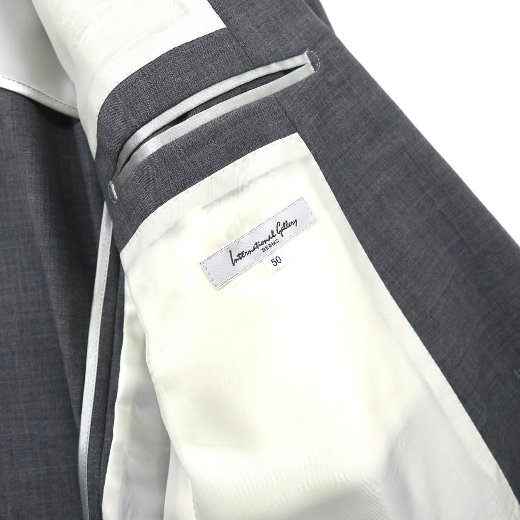 International Gallery BEAMS 1B Suit Setup 50 Gray Wool 41-17-0685-856