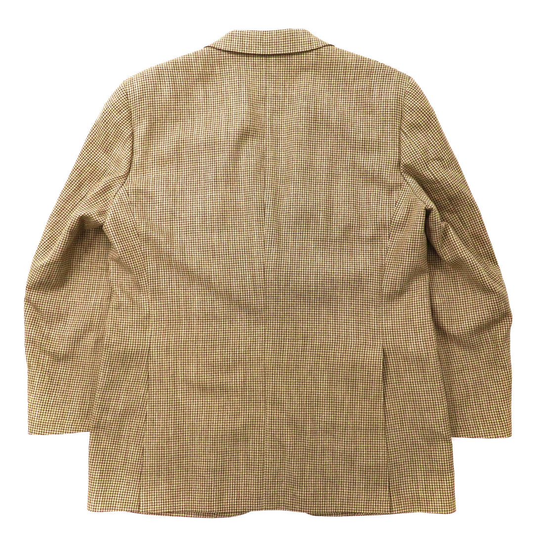 BURBERRY 2B Tailored Jacket 180 AB7 Beige Houndstooth Wool Silk Blend Made in Japan
