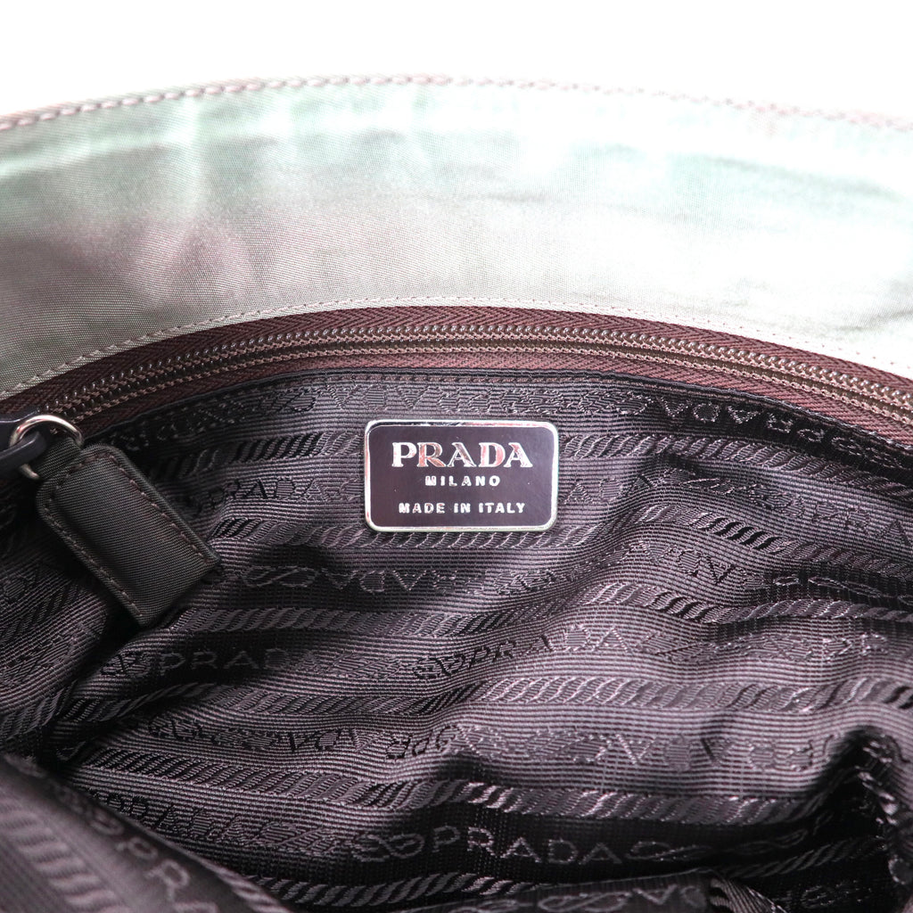 PRADA トートバッグ カーキ ナイロン ロゴプレート TESSUTO CITY B6242 イタリア製